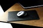 Preview: Mousepad PREMIUM LEDER SOFT GRAIN schwarz (genarbt)