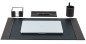 Preview: Schreibunterlage mit 2 Seitenleisten PREMIUM LEDER SOFT GRAIN dunkelbraun (genarbt)