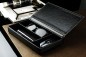 Preview: Ablagekasten mit Deckel PREMIUM LEDER SOFT GRAIN schwarz (genarbt)