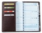 Preview: Taschenkalender mit Spiralbindung 2025 + 2026 in PREMIUM LEDER SOFT GRAIN marronebraun (genarbt)