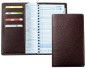 Preview: Taschenkalender mit Spiralbindung 2025 + 2026 in PREMIUM LEDER SOFT GRAIN marronebraun (genarbt)