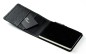Preview: Reporterblock cirka DIN A6 PREMIUM LEDER SOFT GRAIN schwarz (genarbt)