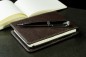 Preview: Notizblock Pocket Format | Echtleder | SOFTGRAIN dunkelbraun
