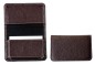 Preview: Visitenkartenetui XXL mit Magnetverschluß PREMIUM LEDER SOFTGRAIN dunkelbraun (genarbt)