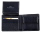Preview: Herrenbörse mit Münz-u. Scheinfach PREMIUM LEDER SOFTGRAIN (genarbt) schwarz - RFID Protected