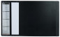 Preview: Schreibunterlage 65x45 mit Klappleiste inkl. Block + Kalender 2026/2027 PREMIUM LEDER SOFT GRAIN schwarz (genarbt)