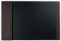 Preview: Schreibunterlage 65x45 mit Klappleiste inkl. Block + Kalender 2026/2027 PREMIUM LEDER SOFT GRAIN dunkelbraun (genarbt)
