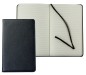 Preview: Notizbuch DIN A5 schmal (gebunden) PREMIUM SOFTGRAIN schwarz (genarbt)