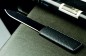 Preview: Brieföffner PREMIUM LEDER SOFTGRAIN schwarz (genarbt)