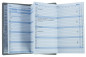 Preview: Leporello Faltkalender deutsch 2027 PREMIUM LEDER SOFT GRAIN grau (genarbt)