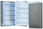 Preview: Leporello Faltkalender deutsch 2027 PREMIUM LEDER SOFT GRAIN grau (genarbt)