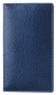 Preview: Leporello Faltkalender deutsch 2027 PREMIUM LEDER SOFT GRAIN blau (genarbt)