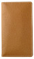 Preview: Leporello Faltkalender deutsch 2027 PREMIUM LEDER SOFT GRAIN hellbraun (genarbt)