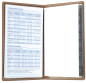 Preview: Leporello Faltkalender deutsch 2027 PREMIUM LEDER SOFT GRAIN hellbraun (genarbt)