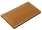 Preview: Leporello Faltkalender deutsch 2027 PREMIUM LEDER SOFT GRAIN hellbraun (genarbt)
