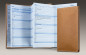 Preview: Leporello Faltkalender deutsch 2027 PREMIUM LEDER SOFT GRAIN hellbraun (genarbt)