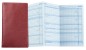 Preview: Leporello Faltkalender deutsch 2026 + 2027 PREMIUM LEDER SOFT GRAIN rot (genarbt)