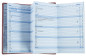 Preview: Leporello Faltkalender deutsch 2027 PREMIUM LEDER SOFT GRAIN rot (genarbt)