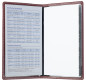 Preview: Leporello Faltkalender deutsch 2027 PREMIUM LEDER SOFT GRAIN rot (genarbt)