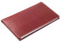 Preview: Leporello Faltkalender deutsch 2027 PREMIUM LEDER SOFT GRAIN rot (genarbt)