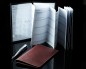 Preview: Leporello Faltkalender deutsch 2026 + 2027 PREMIUM LEDER SOFT GRAIN rot (genarbt)