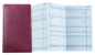 Preview: Leporello Faltkalender deutsch 2025 + 2026 - PREMIUM LEDER SOFT GRAIN aubergine (genarbt)