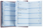 Preview: Leporello Faltkalender deutsch 2027 PREMIUM LEDER SOFT GRAIN aubergine (genarbt)