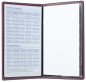 Preview: Leporello Faltkalender deutsch 2027 PREMIUM LEDER SOFT GRAIN aubergine (genarbt)