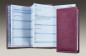 Preview: Leporello Faltkalender deutsch 2027 PREMIUM LEDER SOFT GRAIN aubergine (genarbt)
