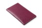 Preview: Leporello Faltkalender deutsch 2025 + 2026 - PREMIUM LEDER SOFT GRAIN aubergine (genarbt)