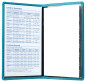 Preview: Leporello Faltkalender deutsch 2027 PREMIUM LEDER SOFT GRAIN türkis (genarbt)