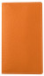 Preview: Leporello Faltkalender deutsch 2027 PREMIUM LEDER SOFT GRAIN orange (genarbt)