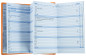 Preview: Leporello Faltkalender deutsch 2027 PREMIUM LEDER SOFT GRAIN orange (genarbt)