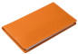Preview: Leporello Faltkalender deutsch 2027 PREMIUM LEDER SOFT GRAIN orange (genarbt)