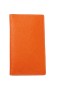 Preview: Leporello Faltkalender deutsch 2025 + 2026 - PREMIUM LEDER SOFT GRAIN orange (genarbt)