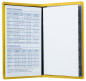 Preview: Leporello Faltkalender deutsch 2027 PREMIUM LEDER SOFT GRAIN gelb (genarbt)