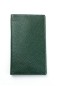 Preview: Leporello Faltkalender deutsch 2025 + 2026 - PREMIUM LEDER SOFT GRAIN grün (genarbt)
