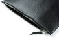 Preview: Pouch - Zipper Tasche - Banktasche PREMIUM LEDER SOFT GRAIN schwarz (genarbt)