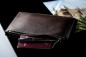 Preview: Pouch - Zipper Tasche - Banktasche PREMIUM LEDER SOFT GRAIN dunkelbraun (genarbt)