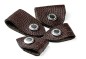 Preview: Kabel Organizer Set - Kabelbinder 4-teilig PREMIUM LEDER Soft Grain dunkelbraun