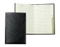 Preview: Pocket / Westentaschen Adressbuch (gebunden) PREMIUM LEDER SOFTGRAIN schwarz (genarbt)