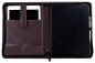 Preview: RV-Notizbuch mit Tablet Computer Fach PREMIUM LEDER SOFTGRAIN dunkelbraun (genarbt)