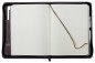 Preview: RV-Notizbuch mit Tablet Computer Fach PREMIUM LEDER SOFTGRAIN dunkelbraun (genarbt)