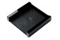 Preview: Haftnotiz Post It Spender - ACRYL schwarz Kombination mit PREMIUM LEDER SOFTGRAIN schwarz (genarbt)