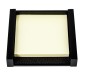 Preview: Haftnotiz Post It Spender - ACRYL schwarz Kombination mit PREMIUM LEDER SOFTGRAIN schwarz (genarbt)
