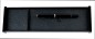 Preview: Federschale - ACRYL schwarz Kombination mit PREMIUM LEDER SOFTGRAIN schwarz (genarbt)
