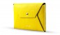 Preview: Zubehörtasche BIG für Macbook PREMIUM LEDER SOFT GRAIN gelb