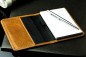 Preview: Notizblock DIN A7 | Echtleder | VINTAGE hellbraun