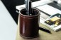 Preview: Stifteköcher PREMIUM LEDER VINTAGE marrone