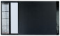 Preview: Schreibunterlage 65x45 mit Klappleiste inkl. Block + Kalender 2026/2027 PREMIUM LEDER VINTAGE Anilin schwarz